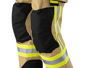 Ergonomisch vorgeformte Hosenbeine