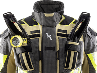 Funkgerätetasche kombiniert mit Knickkopflampenhalterung