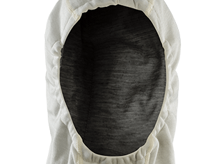 Wide-cut facial field with elastic band