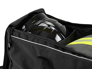 Seperate compartment for helmet and garment