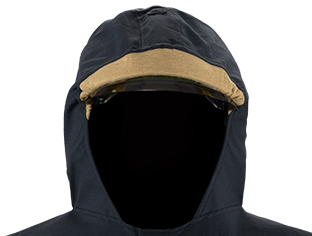 Integrated elastic band in the hood