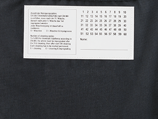 Laundering protocol label 